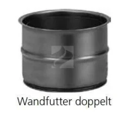Doppelwandfutter | Für Rauchrohre Mit Durchmesser 150 Mm | 120 Mm Lang
