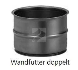 Doppelwandfutter | Für Rauchrohre Mit Durchmesser 150 Mm | 120 Mm Lang 1 Doppelwandfutter | Für Rauchrohre Mit Durchmesser 150 Mm | 120 Mm Lang
