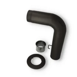 Rauchrohrset 3-teilig 90° Rundbogen Schwarz DN150 Mm