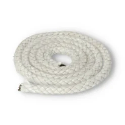 Brunner Ofendichtung | Dichtschnur Weiß | Messing Umklöppelt 10 Mm | Meterware