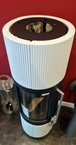 Hase Osaka Ausstellungsstück -Brunner Geschaft Hase Osaka Ausstellungsstueck Kaminofen Keramik Faechertextur in Alabaster 5 kW FDAAV6380103 3u6hvJuAlwWs0t 1280x1280