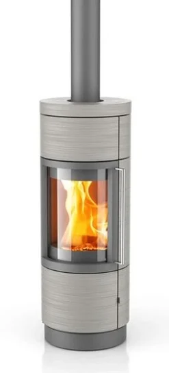 Hase Lima IQ Kaminofen Silbergrau Muschel