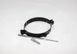 Ofen - Rohrschelle | 150 Mm | Schwarz-metallic | Mit Gewindestift 200 Mm